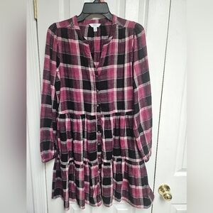 New with tags Women's Time N Tru size Medium lightweight Flannel dress